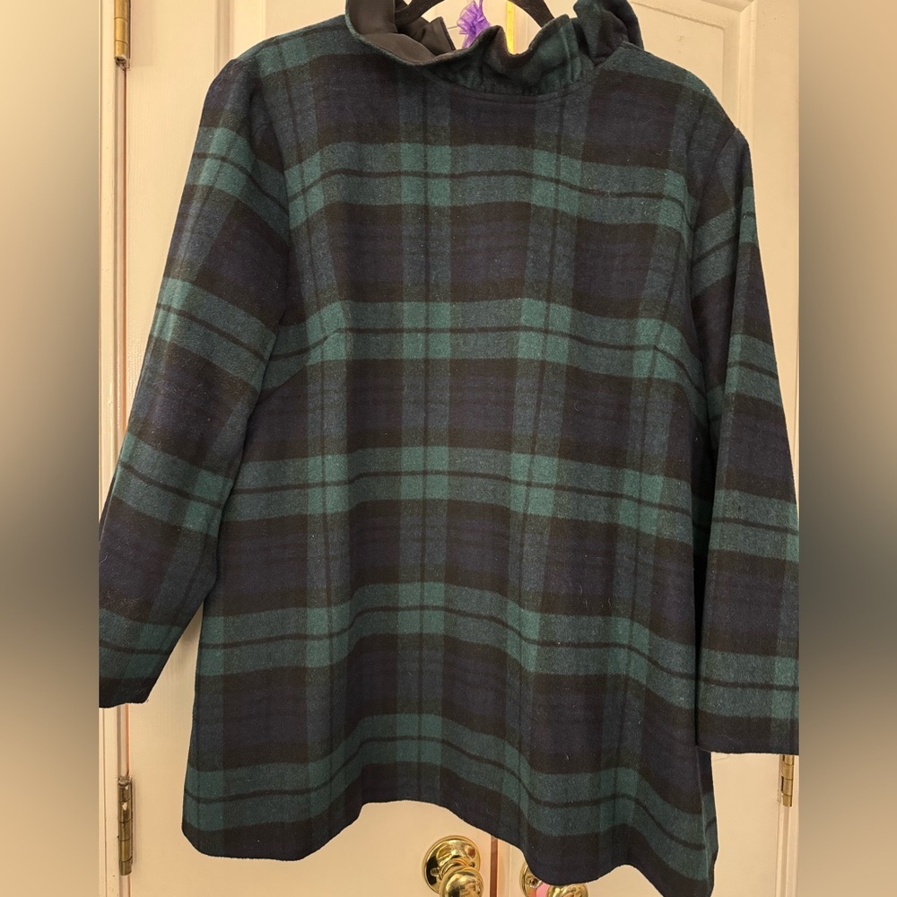 EUC TUCKERNUCK Black Watch Plaid Faye Blouse